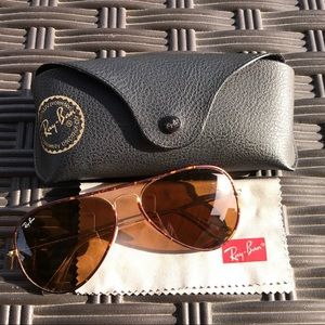 Ray Ban Aviator Tortoise Gold